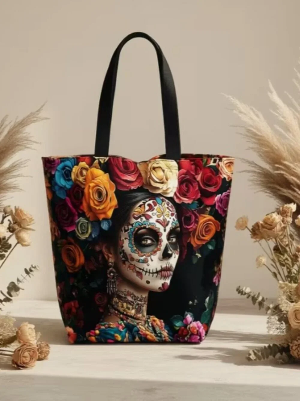 “Dia de los Muertos Day of the Dead” Tote Shopping Bag (BRAND-NEW & SO PRETTY!)